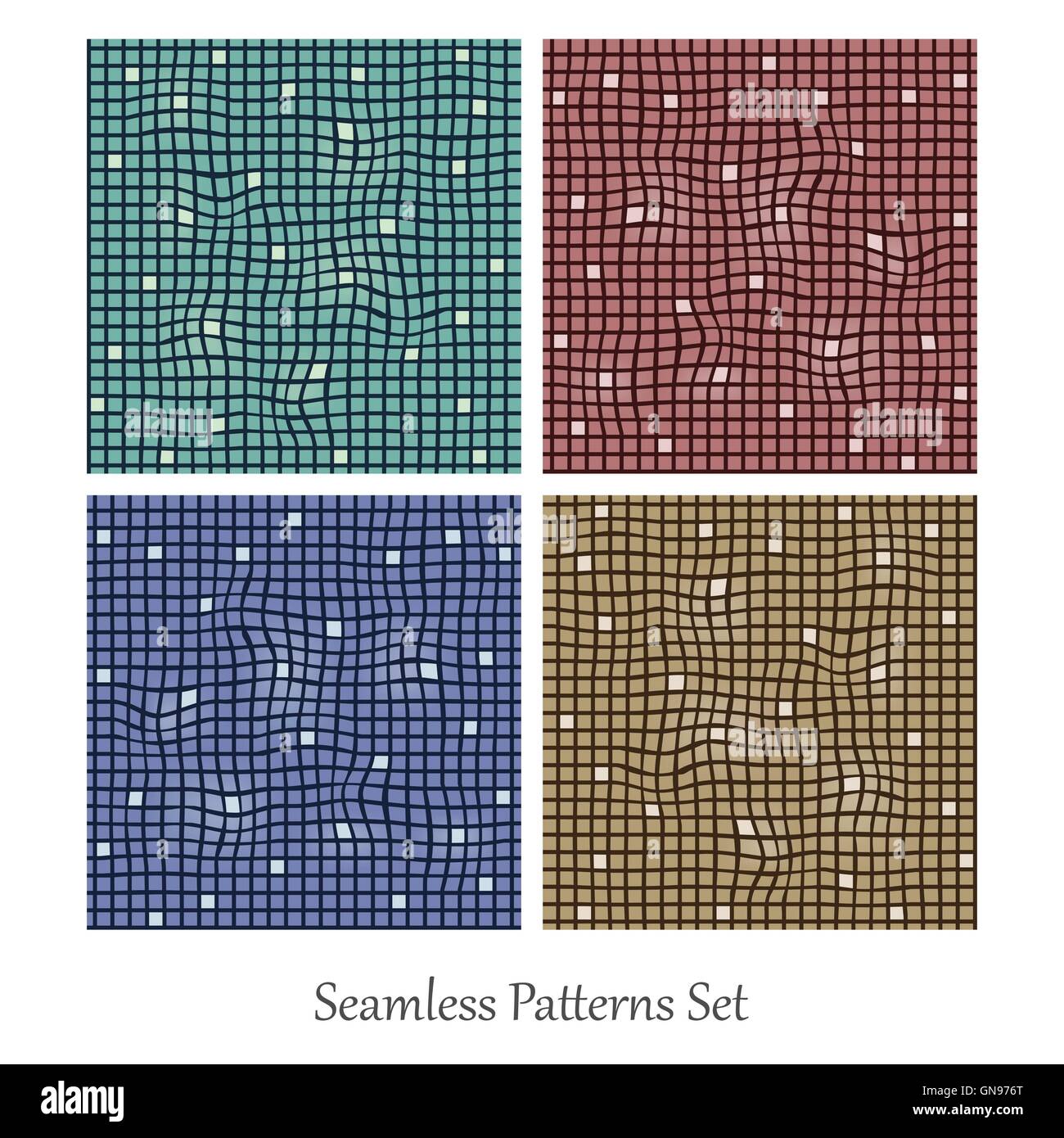 vector geometric seamless patterns Stock Vector