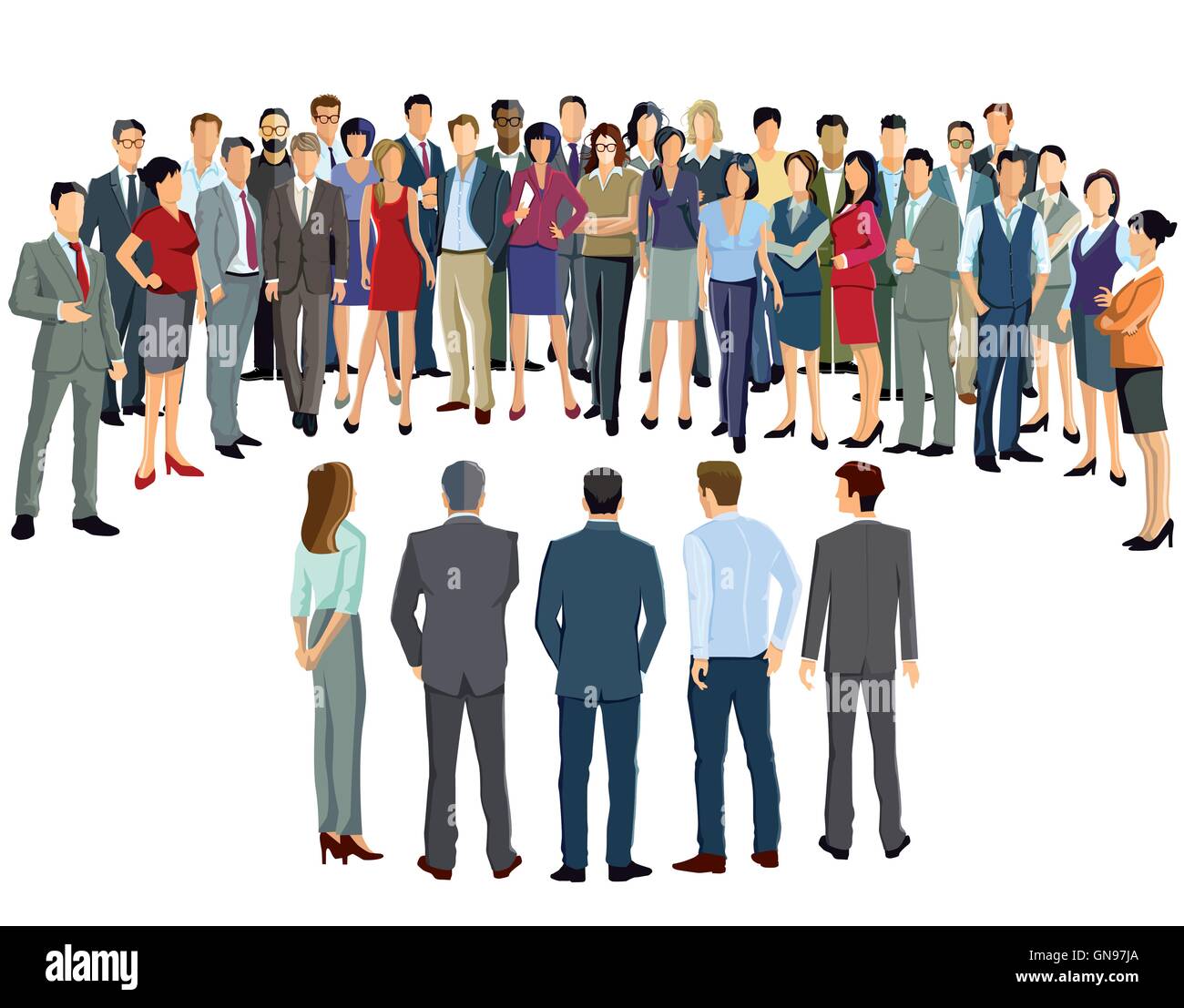 Business meeting participants Stock Vector