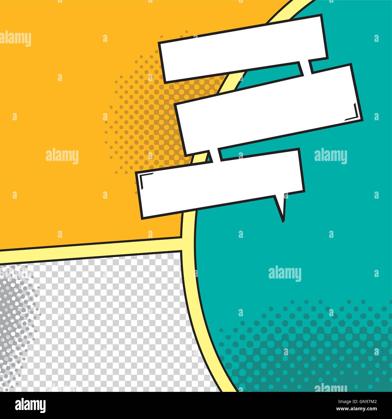 comic template element with speech bubble halftone art Stock Vector ...