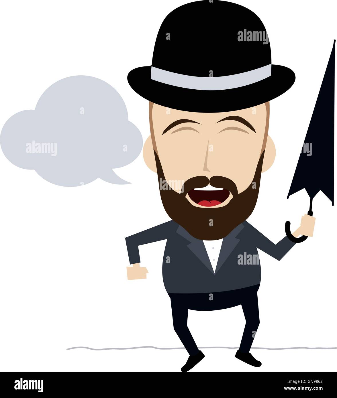 Cartoon umbrella hat hires stock photography and images Alamy