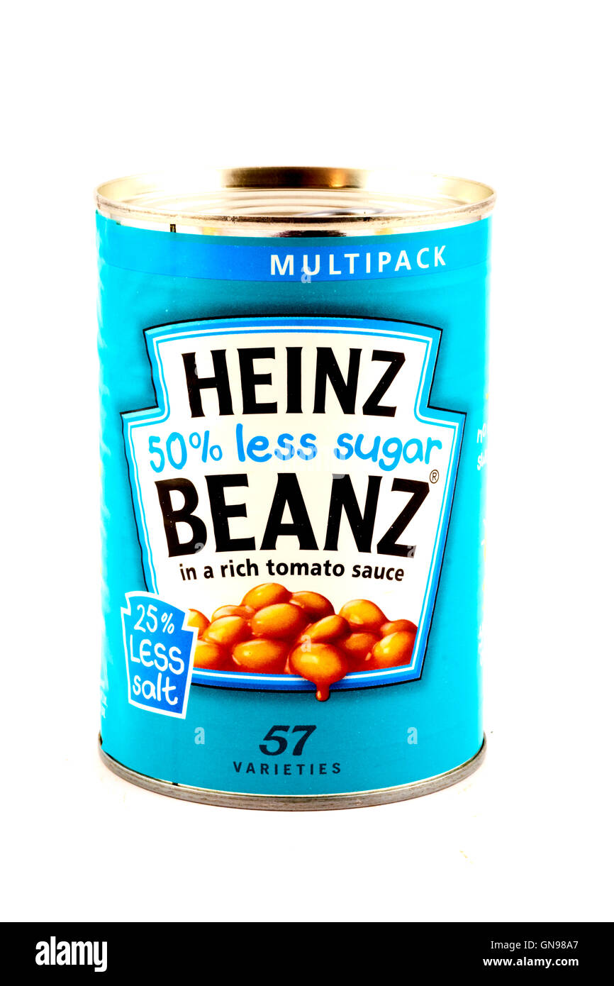 Heinz Baked Beans Beanz 50 Reduced Sugar Stock Photo Alamy
