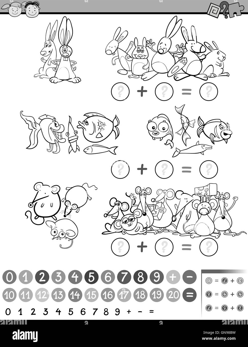 mathematical coloring game Stock Vector Image & Art - Alamy