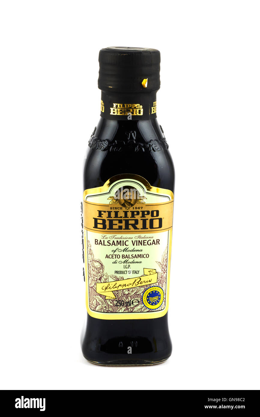 Filippo Berio Italian Balsamic Vinegar Stock Photo