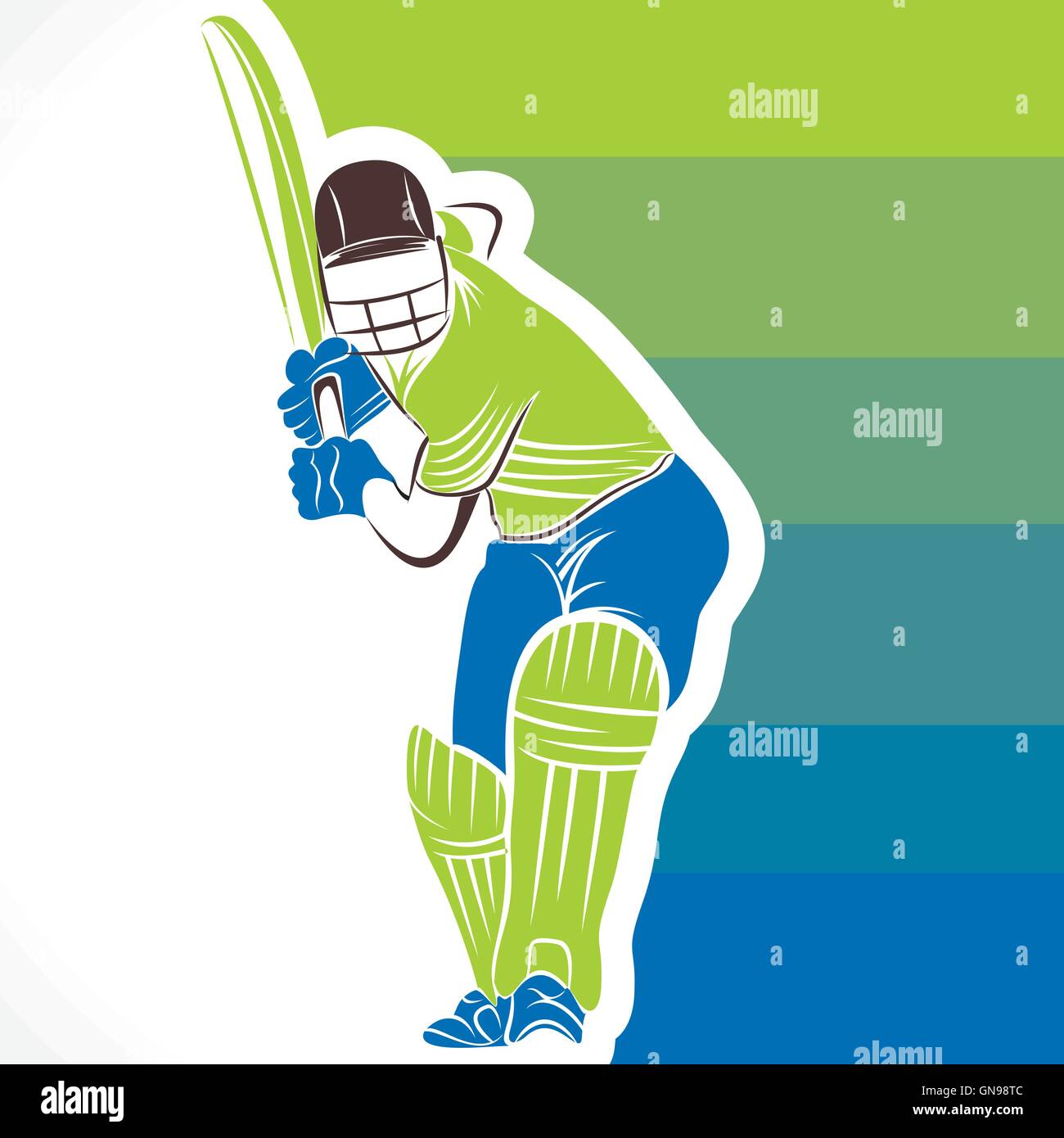 creative abstract cricket player design by brush stroke vector Stock Vector