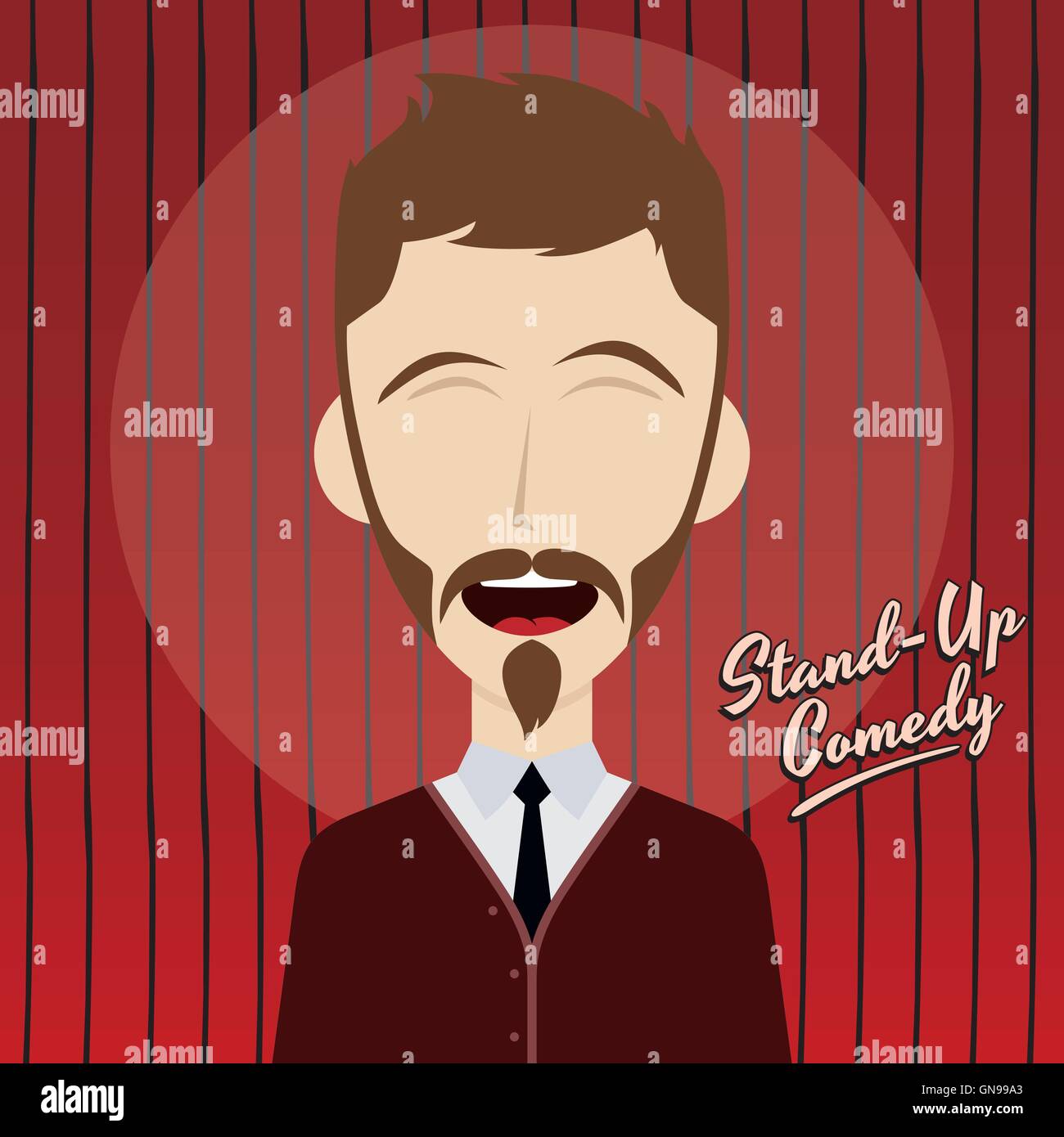 hilarious guy stand up comedian cartoon Stock Vector Image & Art Alamy