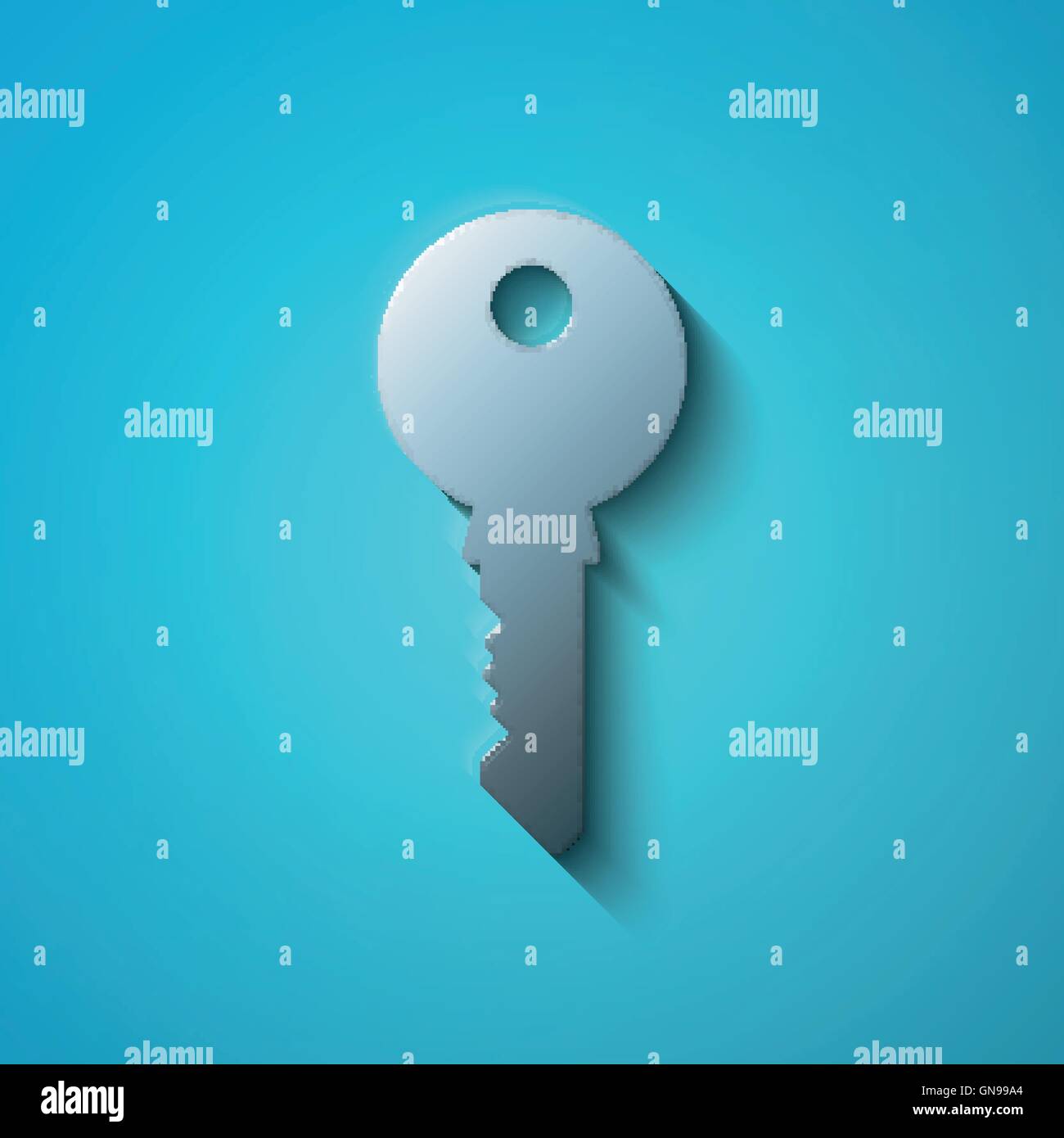 Safety concept flat metallic Key icon, vector Stock Vector Image & Art