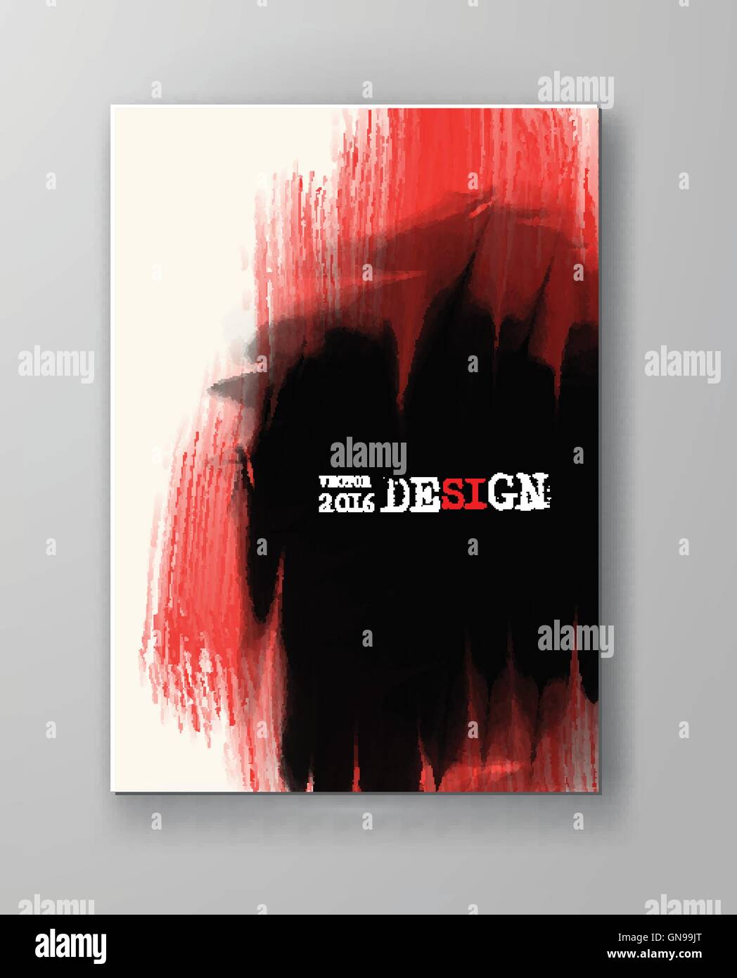 Brochure with Red and Black Paint Backgrounds Stock Vector Image & Art