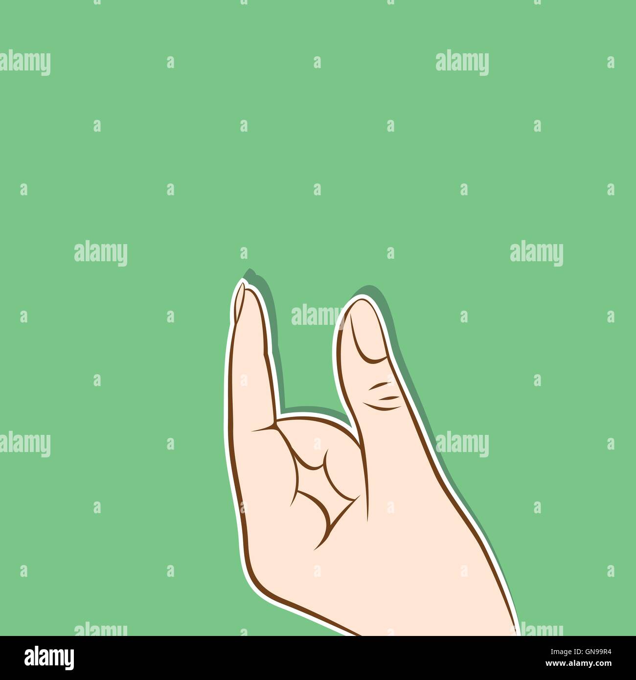 empty hand position for hold object design Stock Vector