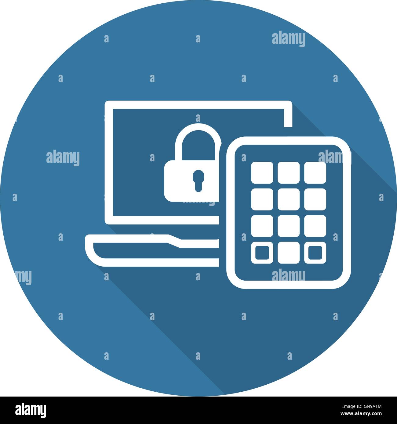 Secure Access Icon. Flat Design. Stock Vector