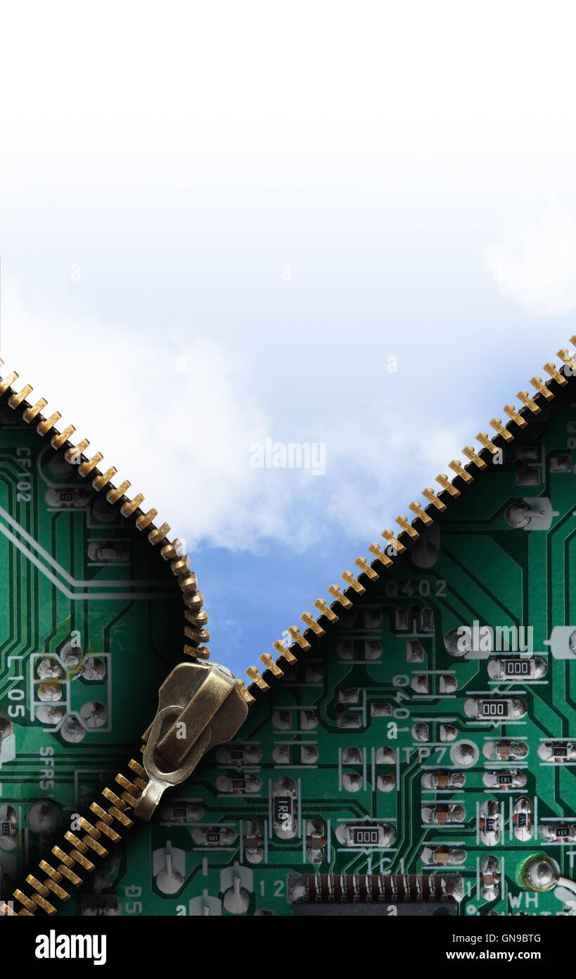 Technology And Ecology Stock Photo