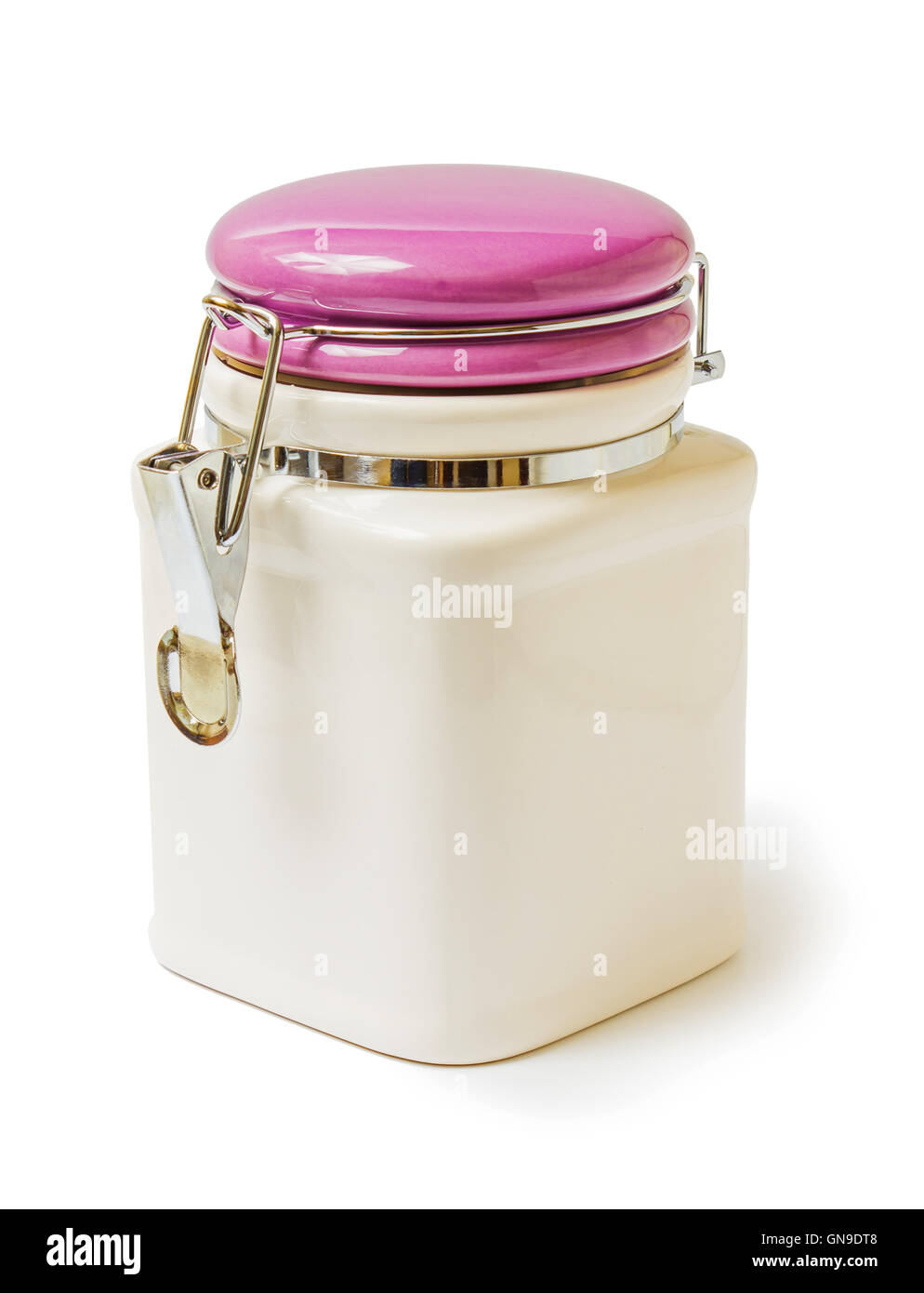 ceramic container with a lid Stock Photo Alamy