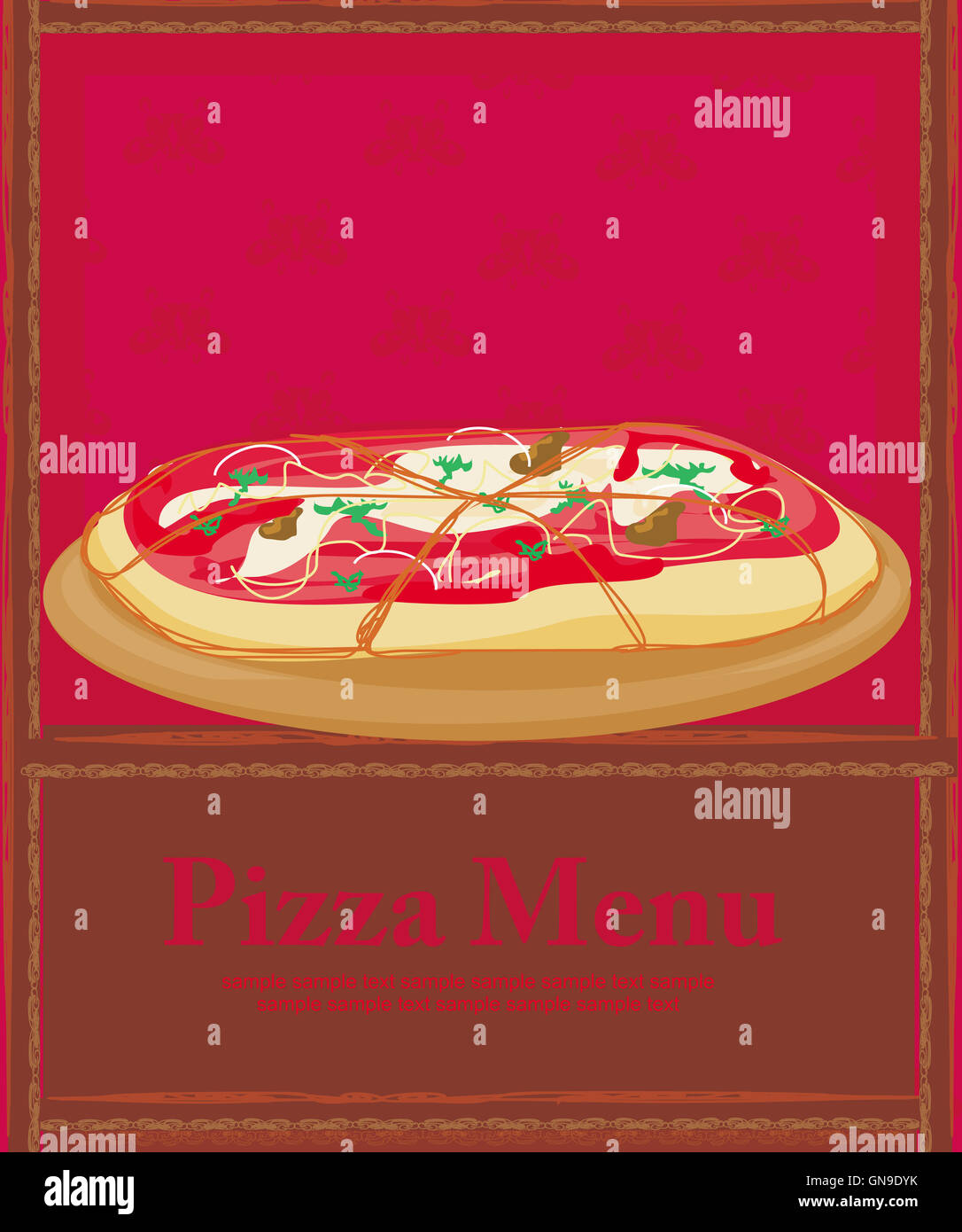 Pizza Menu Template Stock Photo - Alamy
