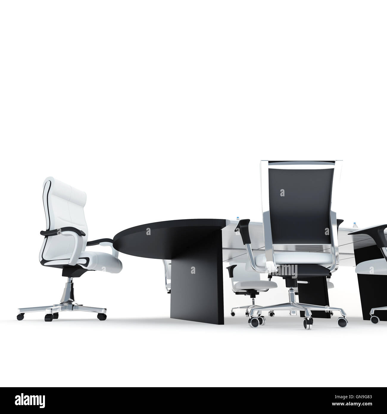 Table and armchairs in modern office Stock Photo