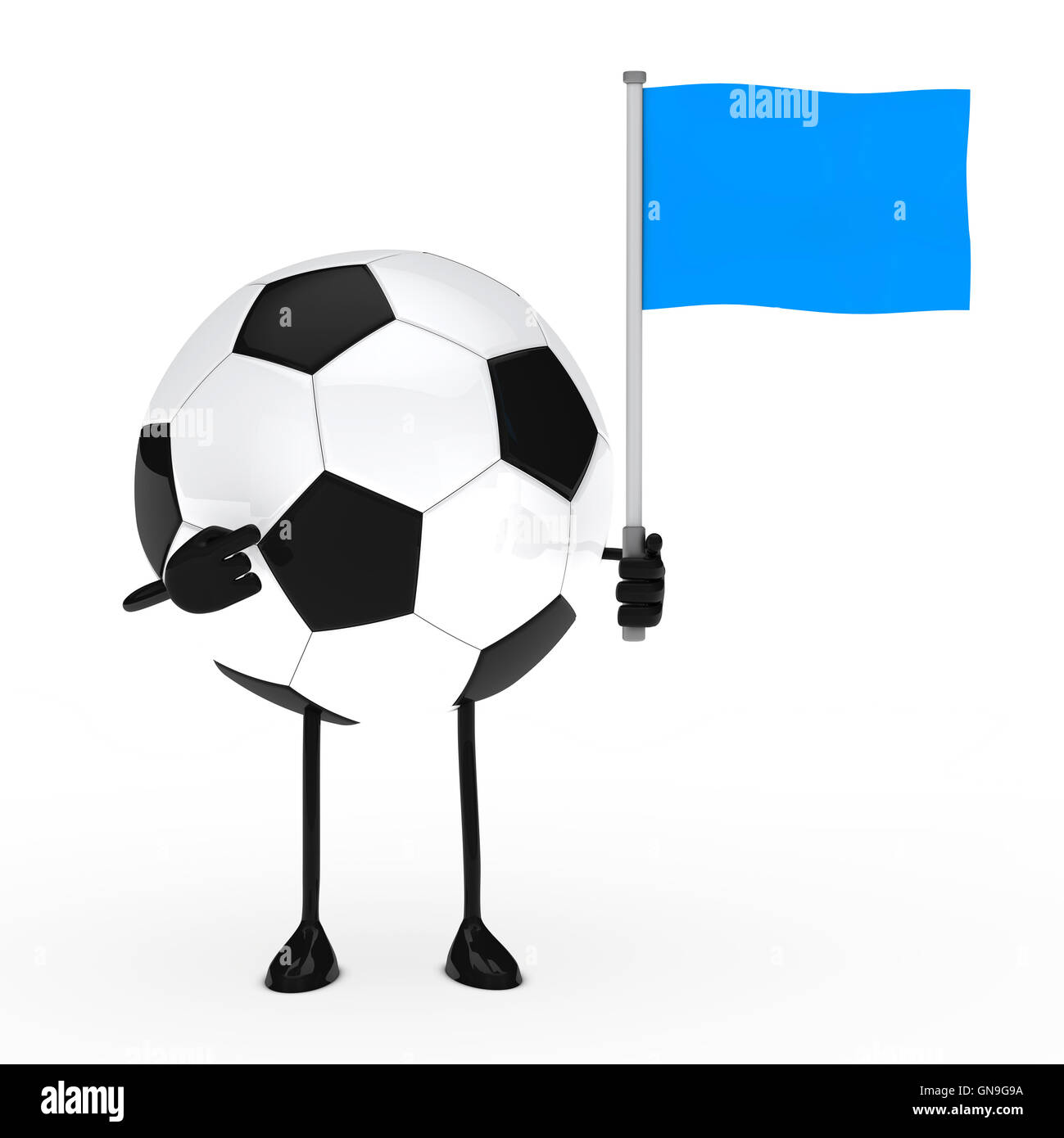 football figure with flag Stock Photo