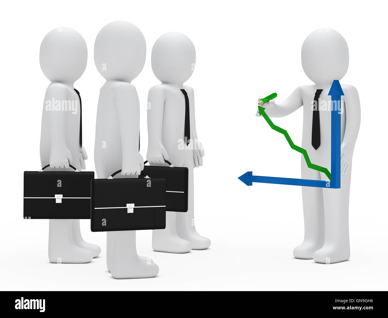 Business men climbing up graph hi-res stock photography and images - Alamy