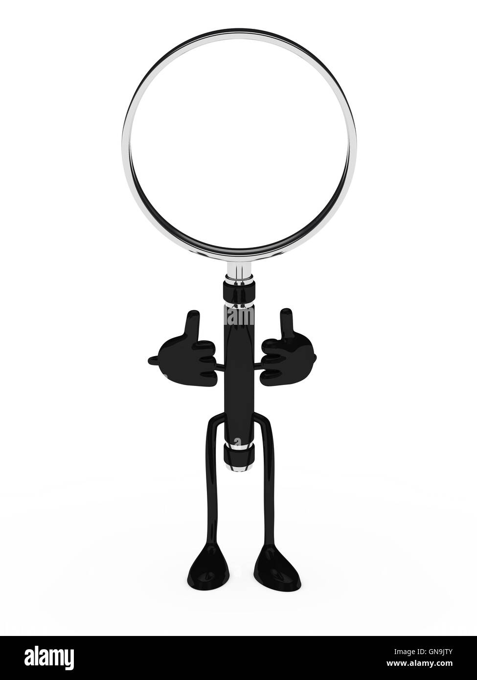 magnifying lens figure Stock Photo Alamy