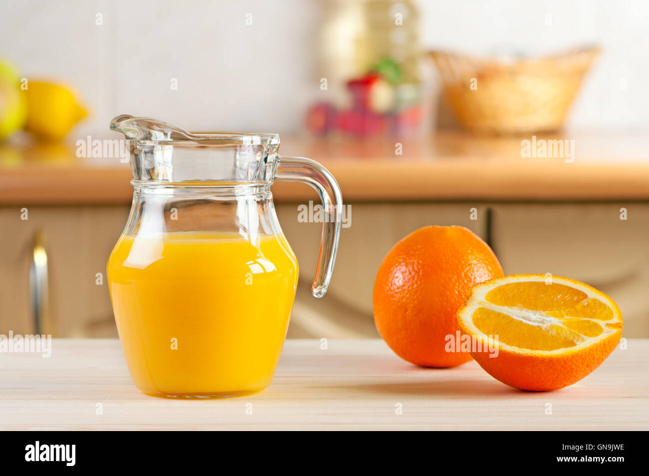 Freshly Squeezed Orange Juice Stock Photo Alamy