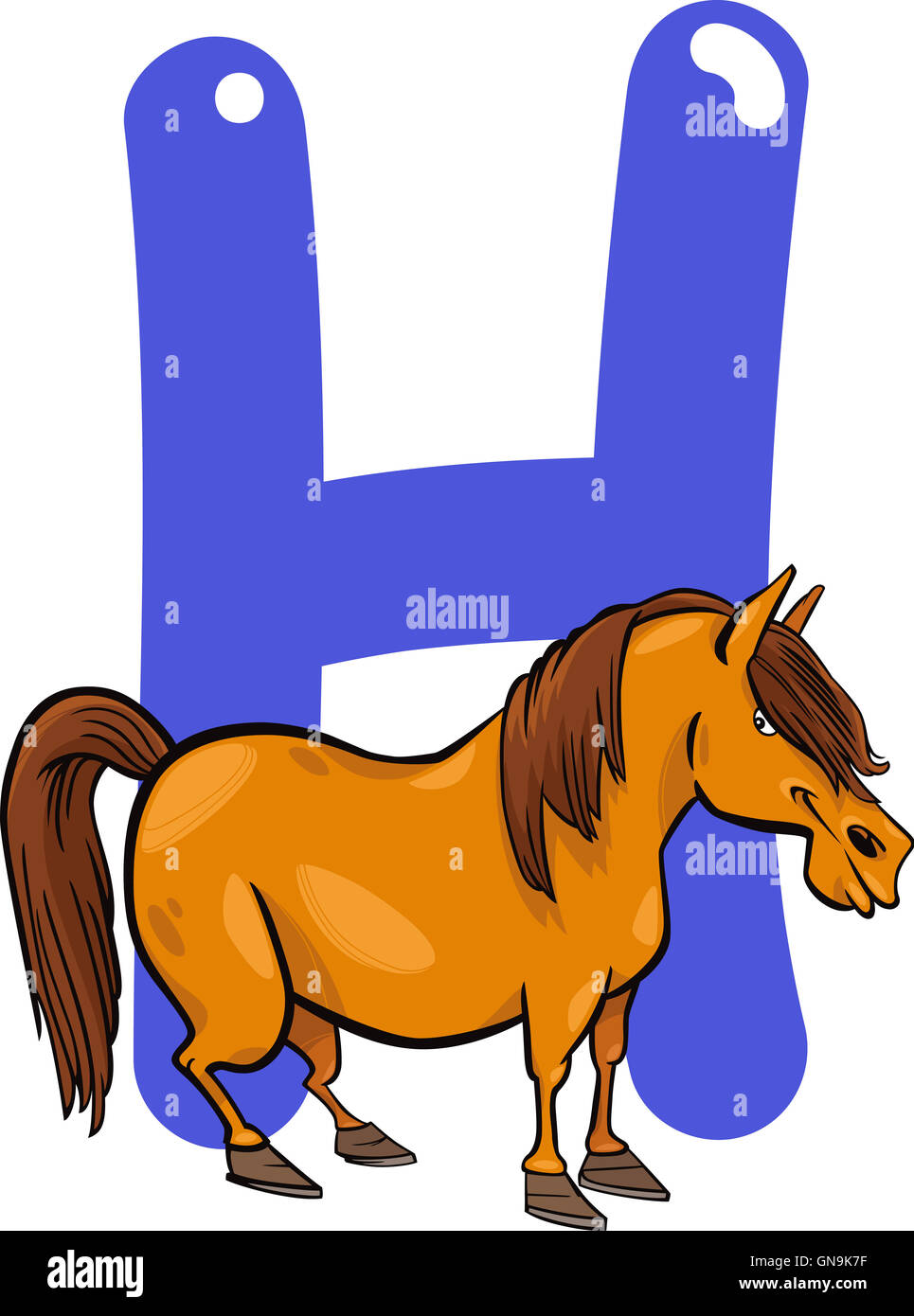 H for horse Stock Photo Alamy