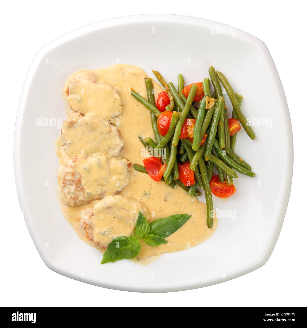Veal in a creamy sauce Stock Photo Alamy