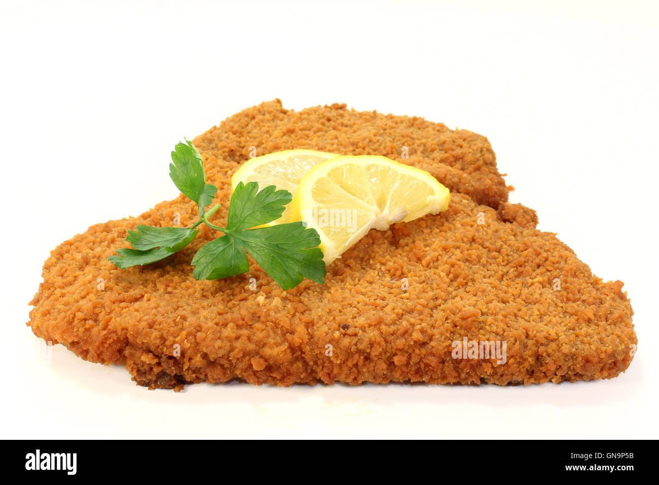 Breaded pork escalope viennese style hires stock photography and