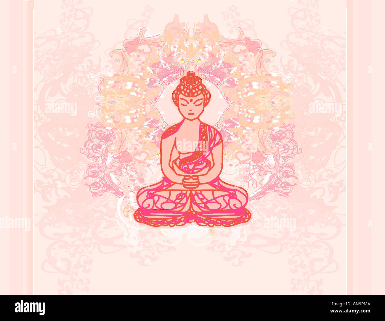 Chinese Traditional Artistic Buddhism Pattern Stock Photo - Alamy