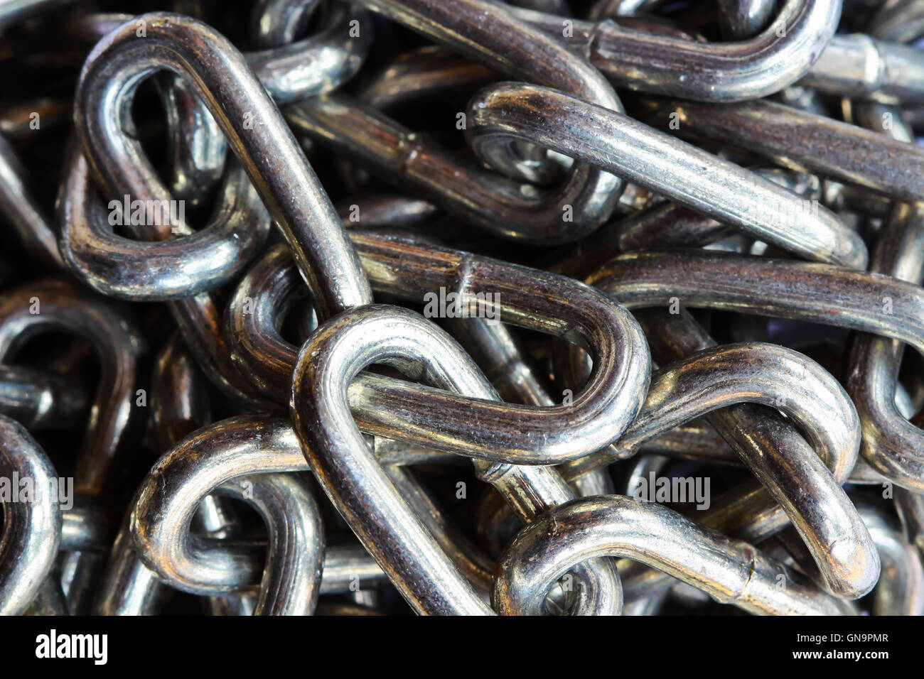 metal chain on white background Stock Photo - Alamy