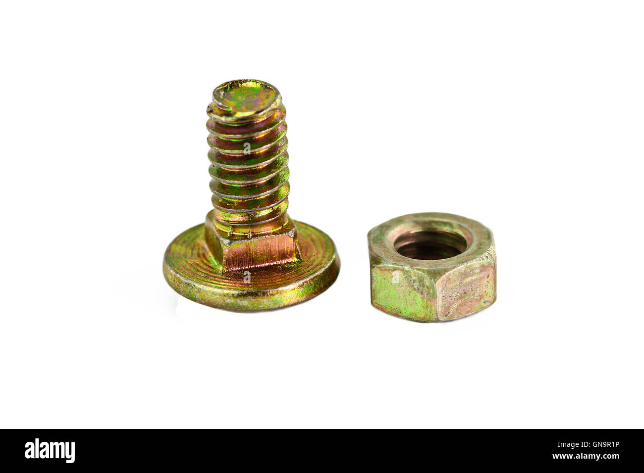 various views of the bolt and nut , Closeup isolated Stock Photo Alamy