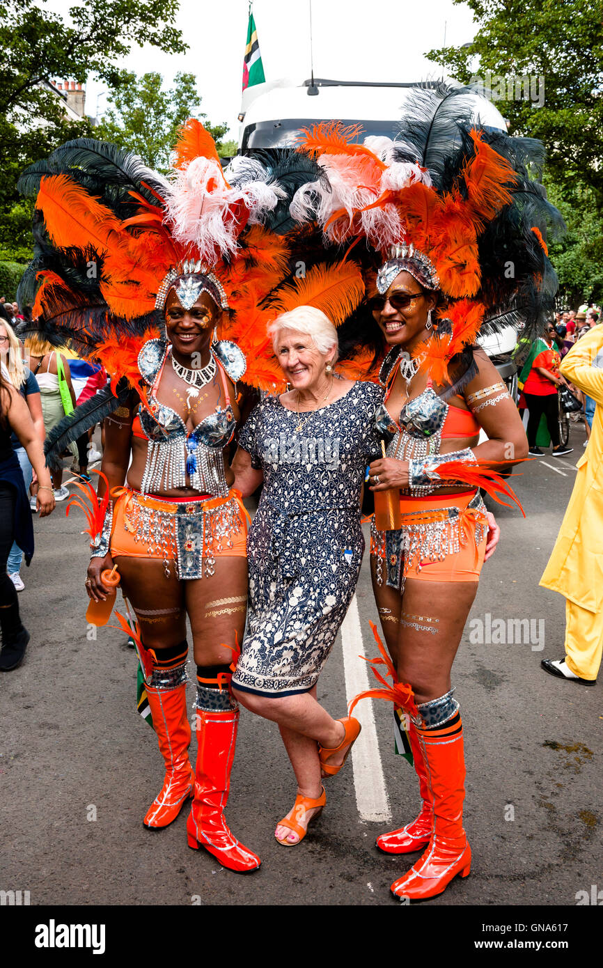 London, UK. 29th Aug, 2016. Celebrations at the Notting Hill Carnival in London on the 29th of August 2016. © Tom Arne Hanslien/ Stock Photo