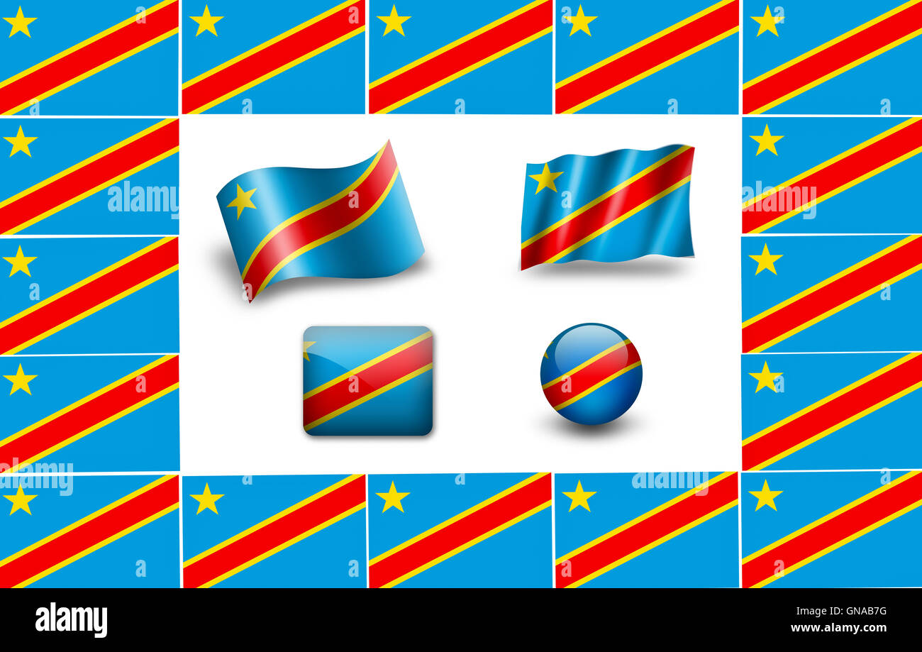 The Democratic Republic of the Congo flag vector - Country flags