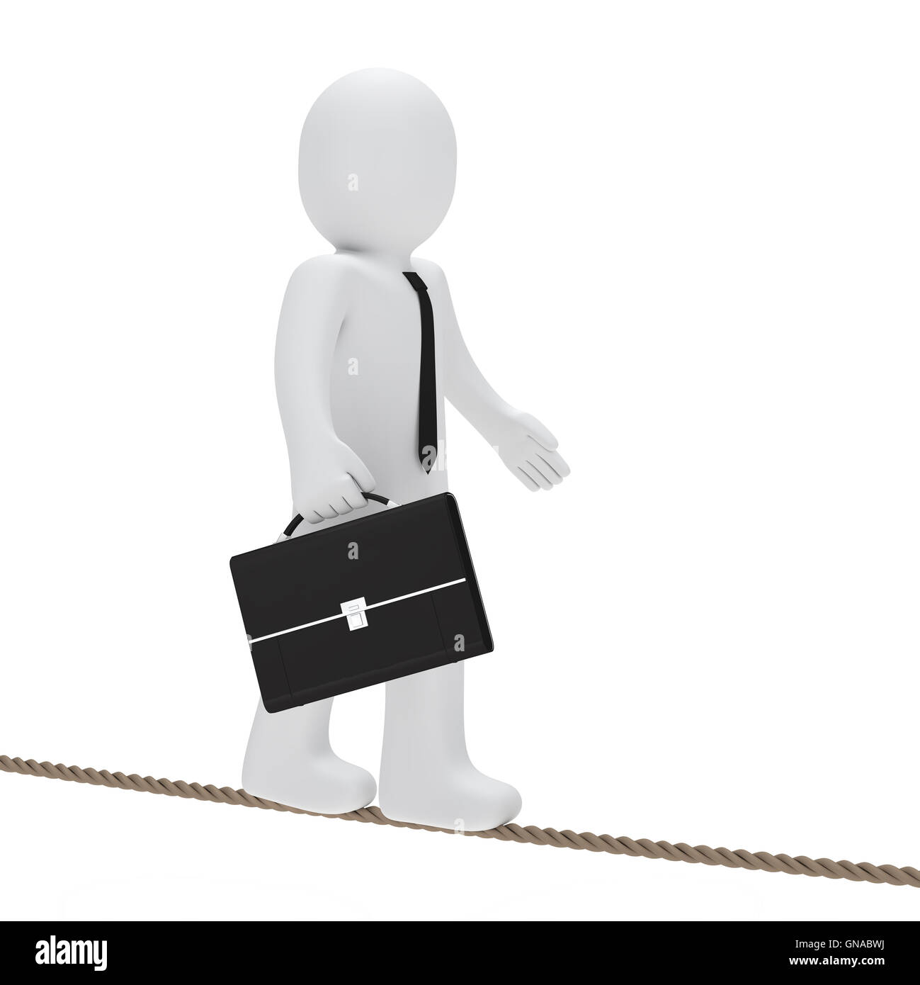 Tightrope Overcome Meaning High Line And Business 3d Rendering Stock Photo  - Alamy
