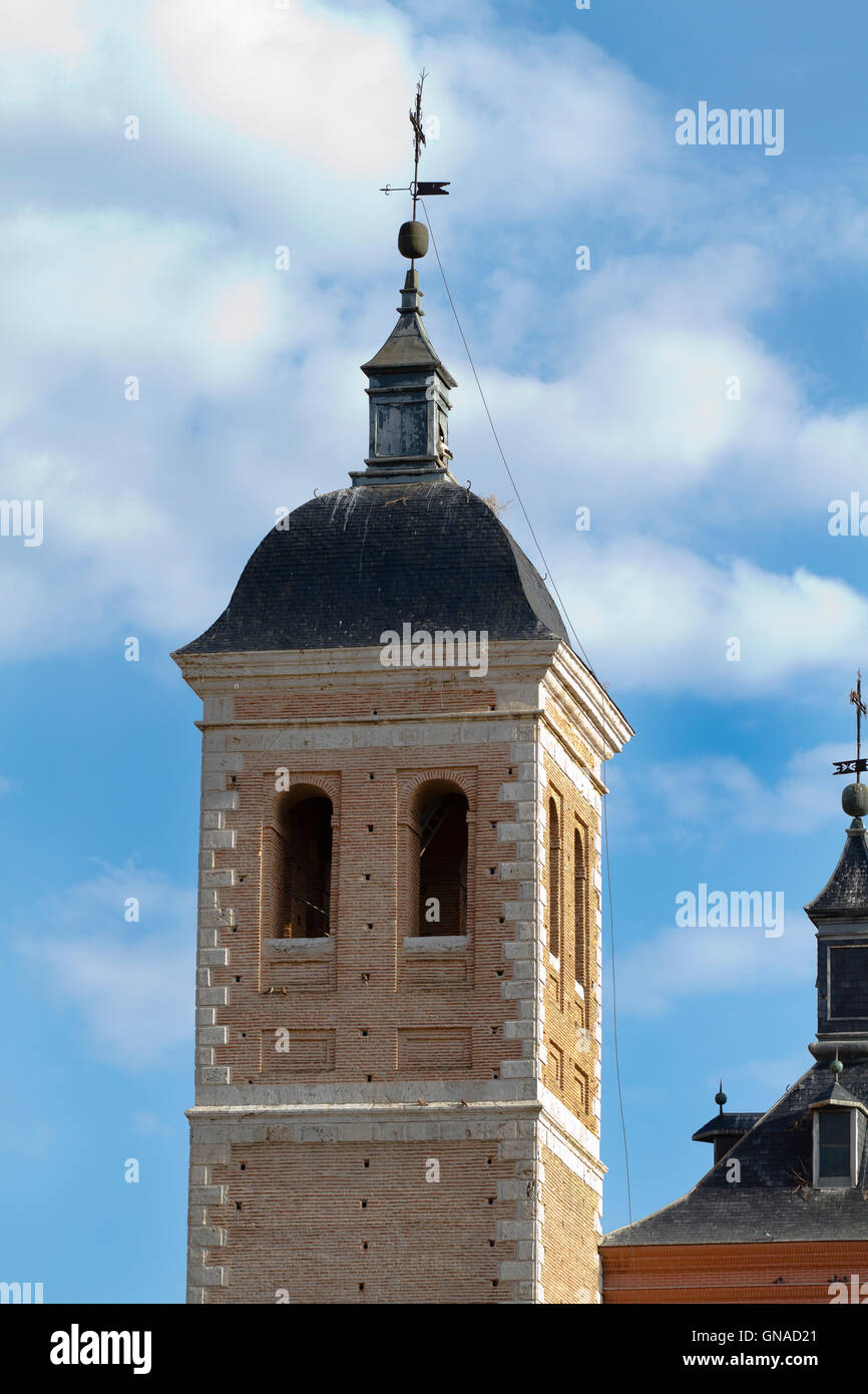 church with bell tower, typical Spanish Stock Photo Alamy