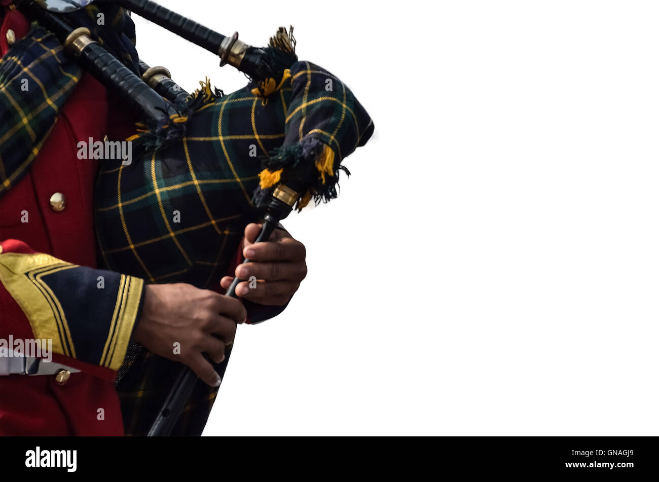 Man is playing bagpipes Stock Photo Alamy
