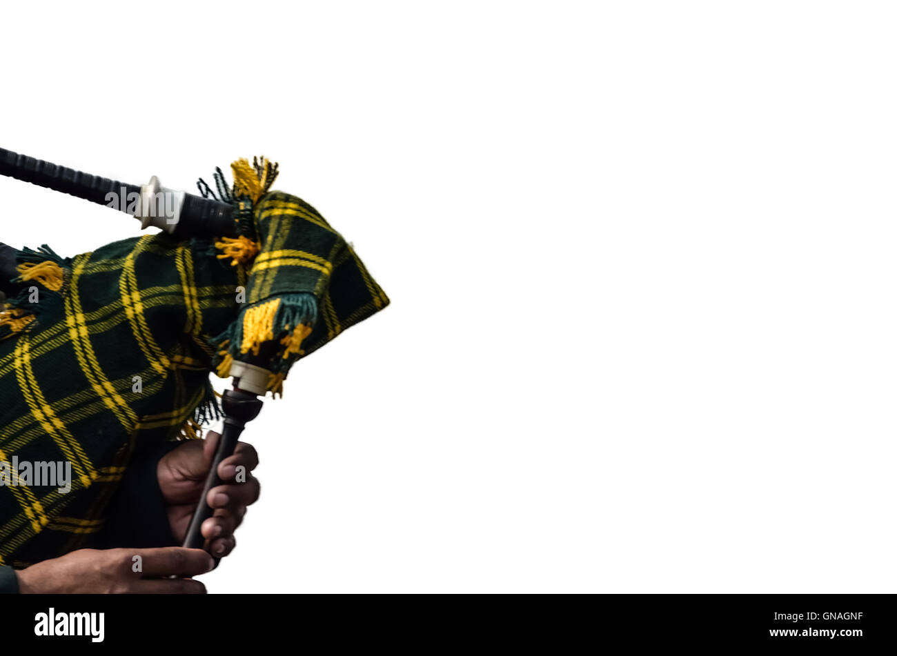 Man is playing bagpipes Stock Photo Alamy