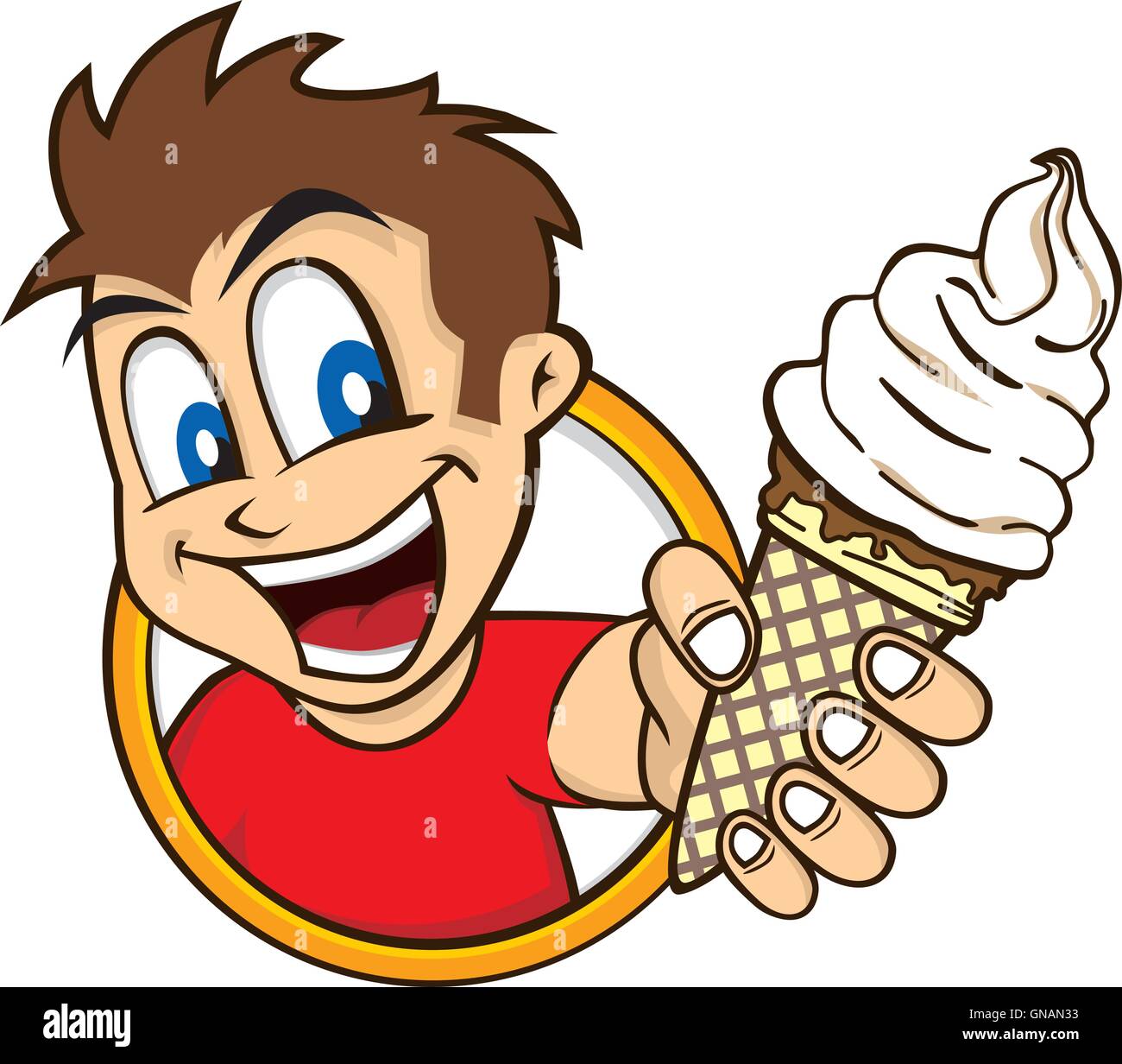 Cartoon Illustration Man Ice Cream High Resolution Stock Photography And Images Alamy