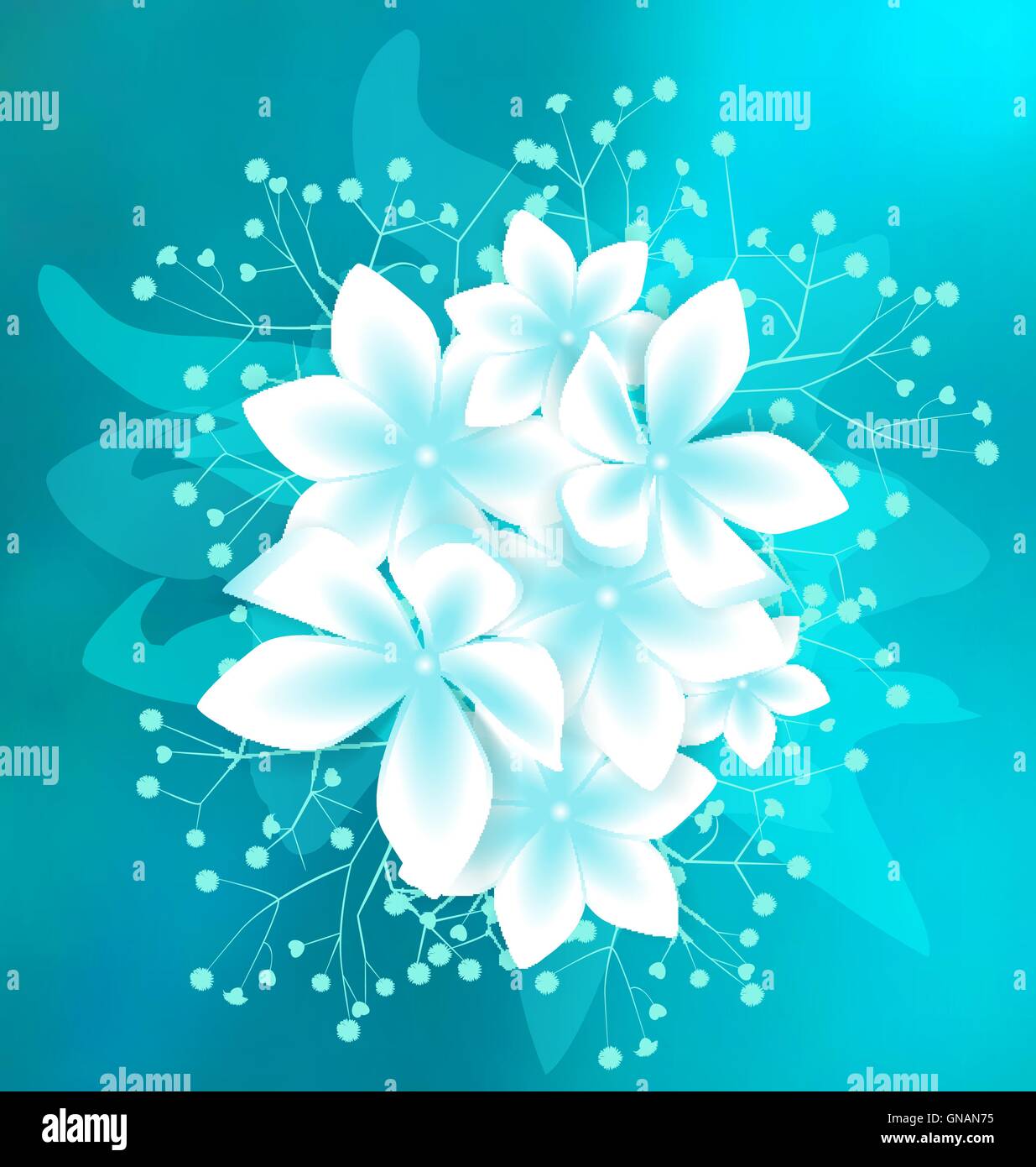 Vector White Flowers Stock Vector Image & Art - Alamy