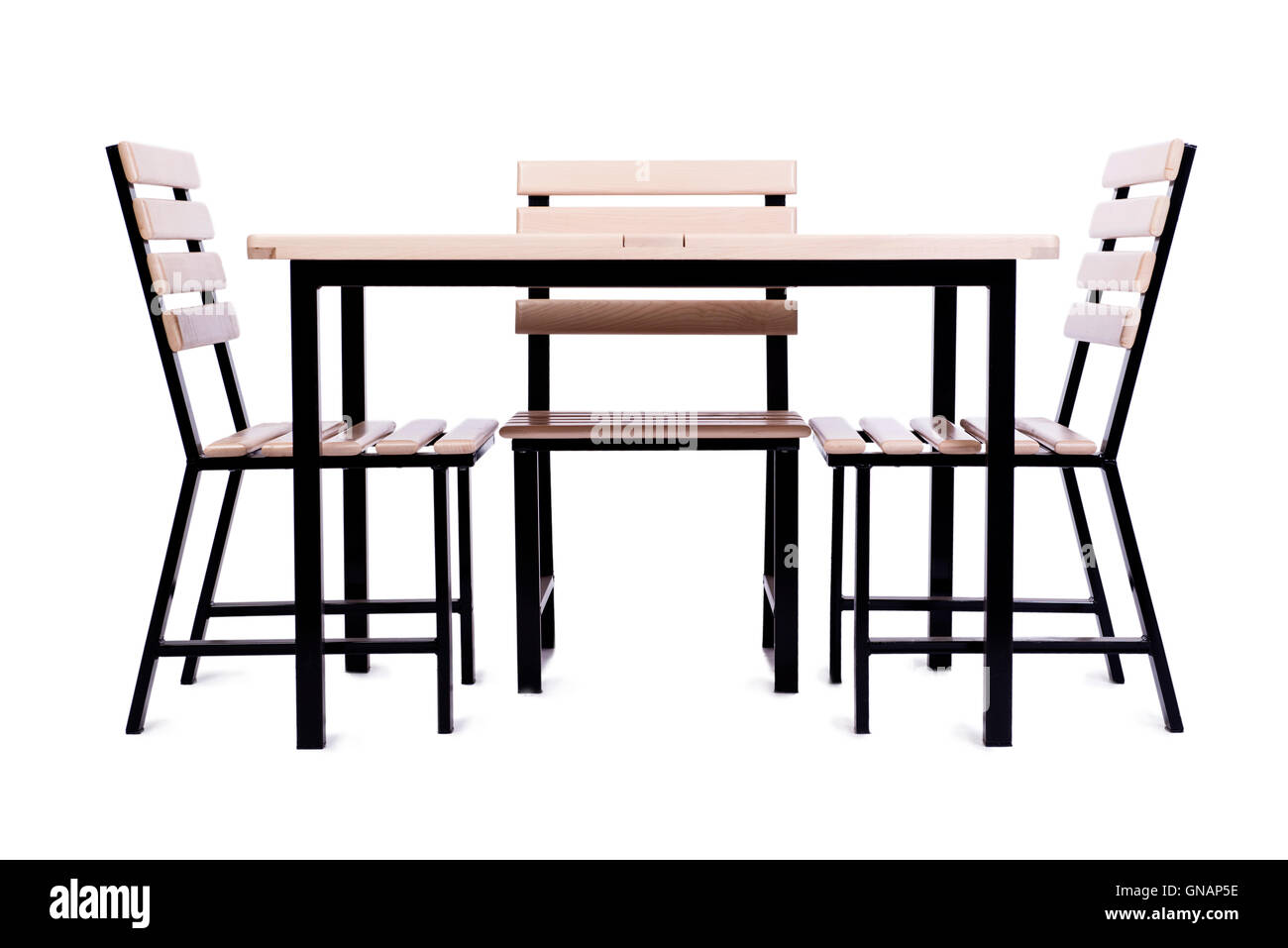 Table furniture isolated on the white Stock Photo - Alamy