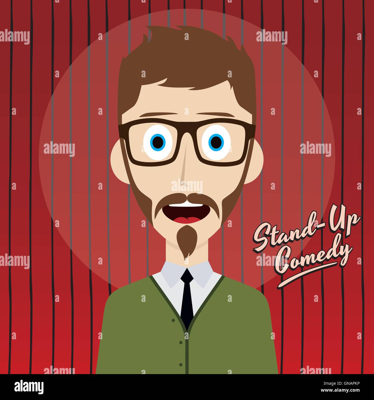 hilarious guy stand up comedian cartoon Stock Vector Image & Art Alamy