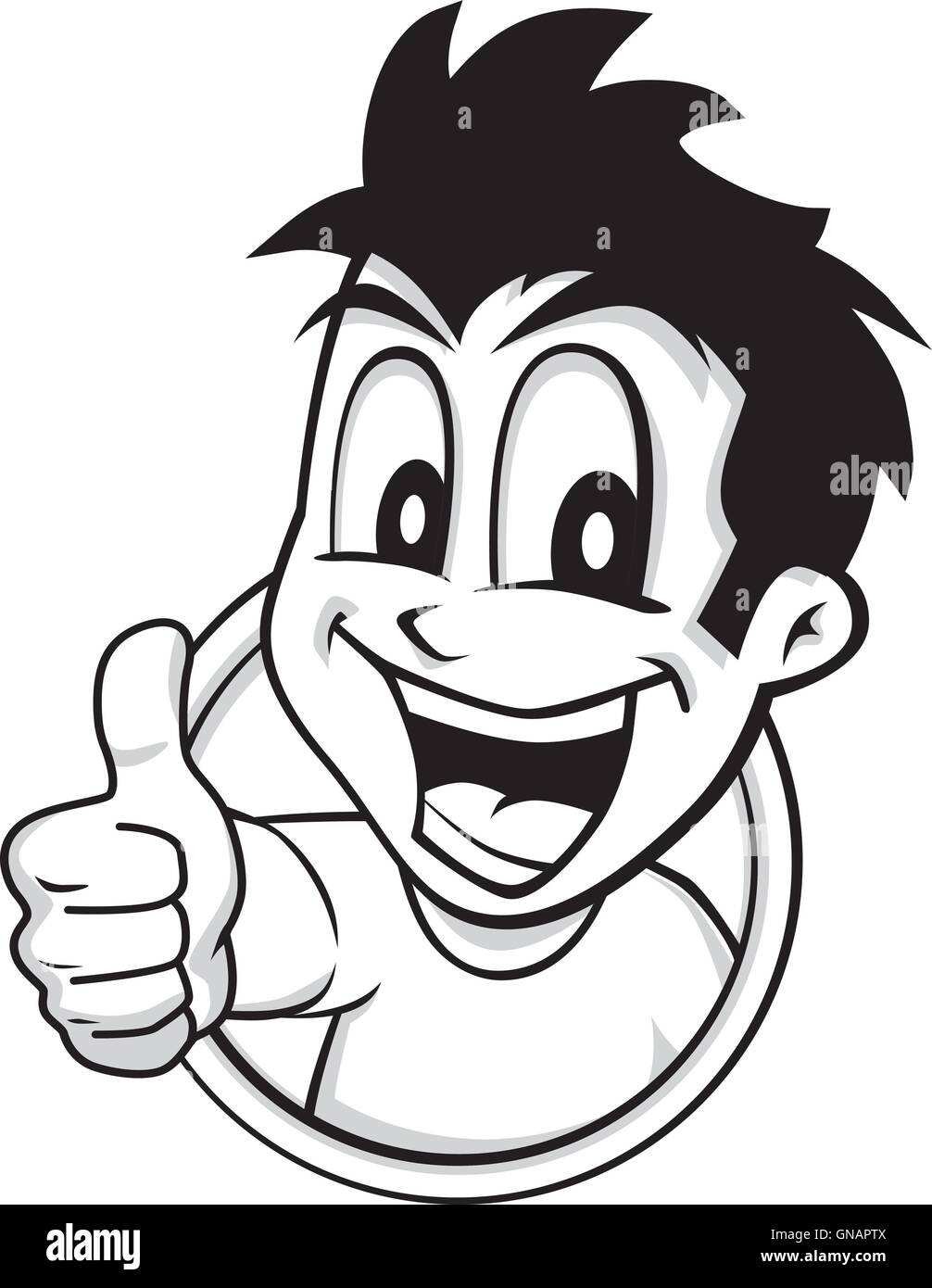 cartoon guy thumbs up Stock Vector Image & Art - Alamy