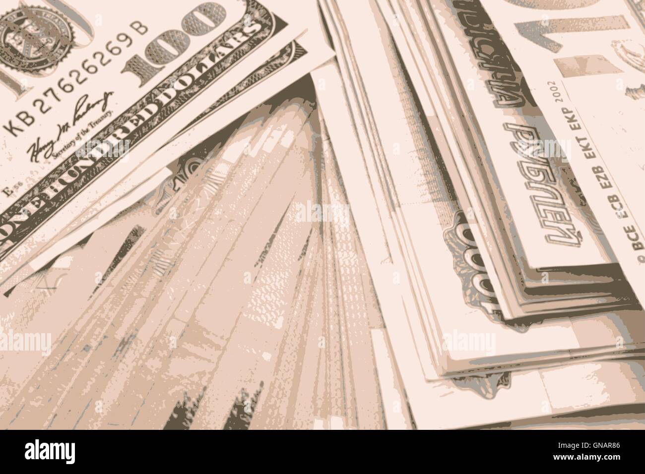 european and american money vector illustration Stock Vector Image ...