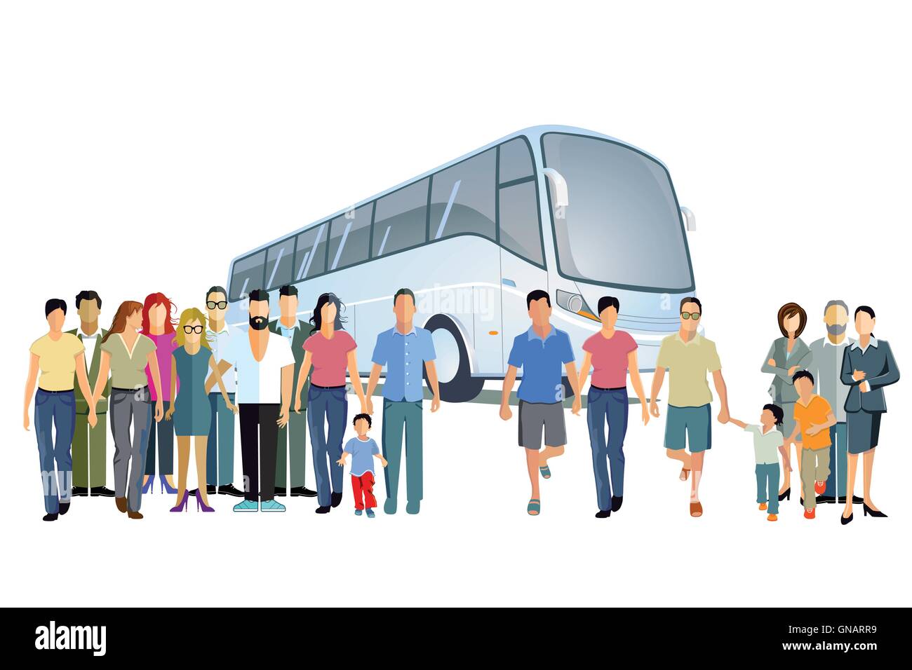 Bus travel Stock Vector