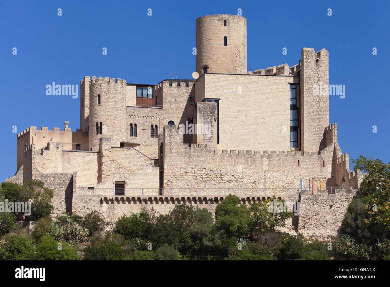Castellet Castle in the Penedes, Barcelona province, Catalonia. Stock Photo