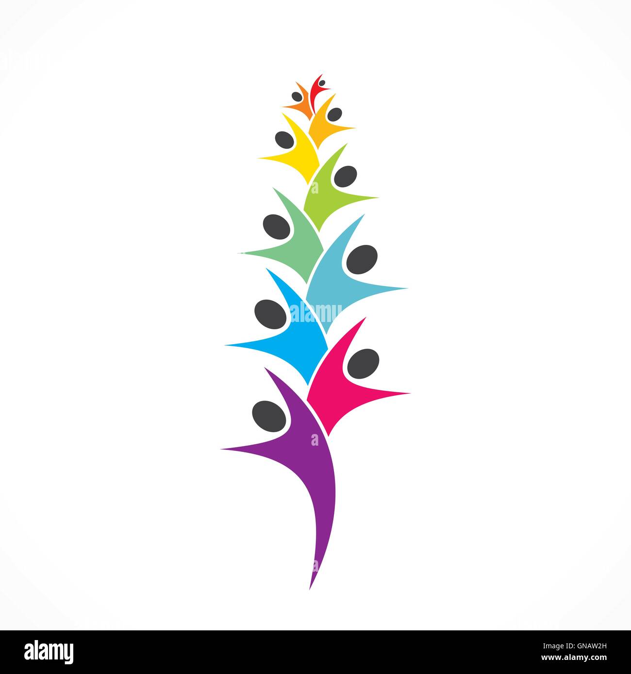 people team icon or people arrange in row design concept vector Stock ...