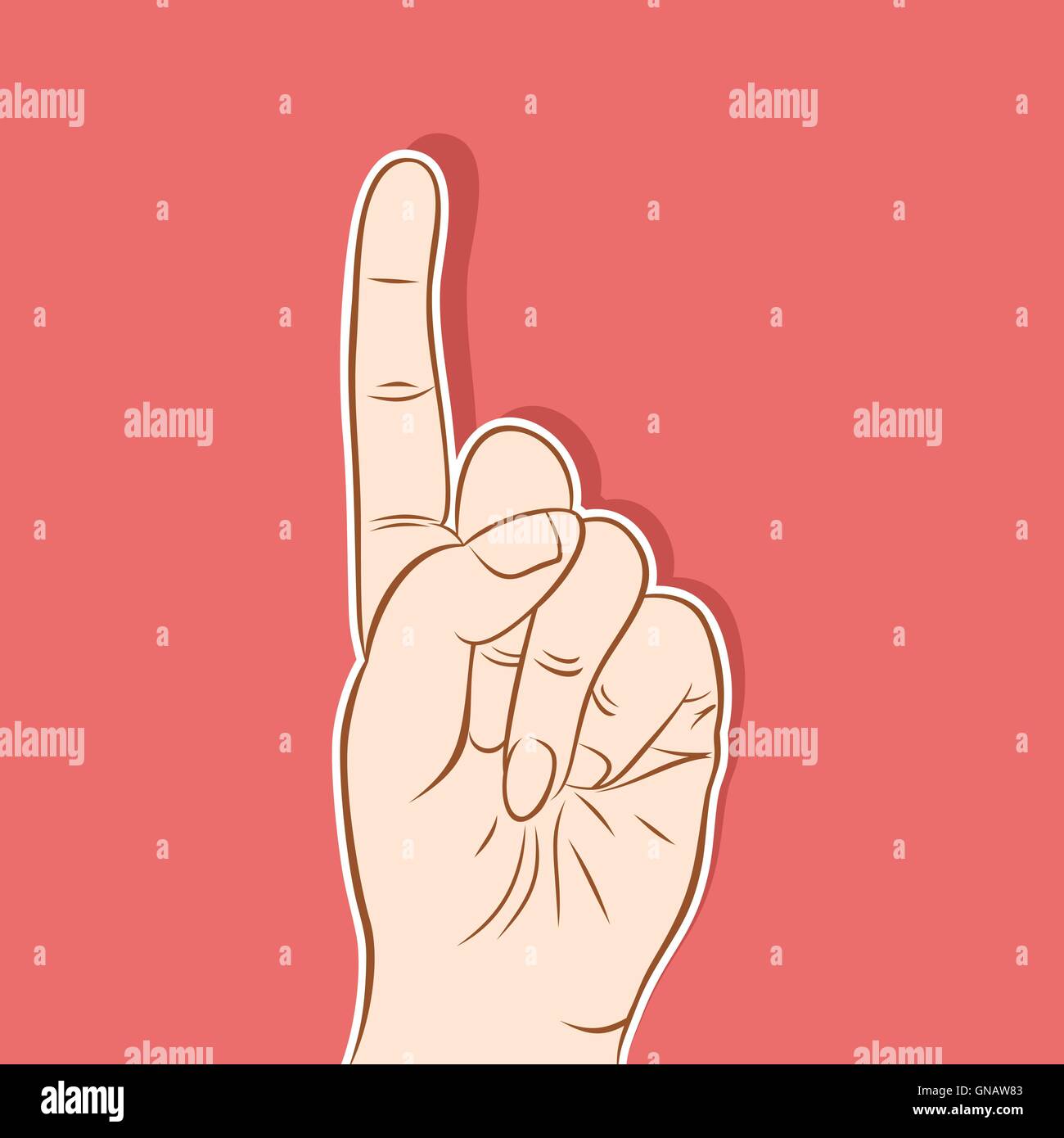 hand one finger up mean count one or pointing finger design concept Stock Vector Image & Art Alamy