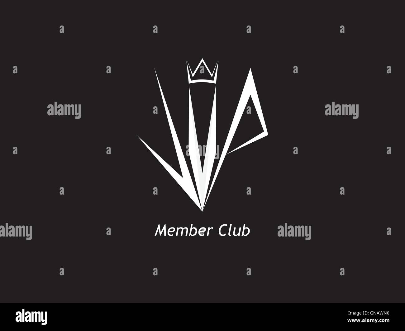 VIP member club logo Stock Vector