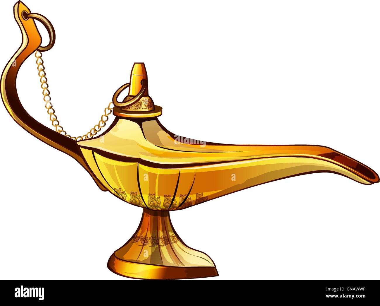 Aladdins Lamp Illustration Stock Vector