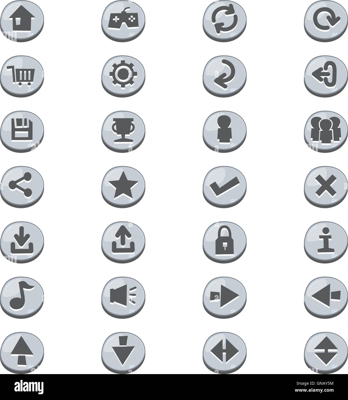 icon button set Stock Vector Image & Art - Alamy