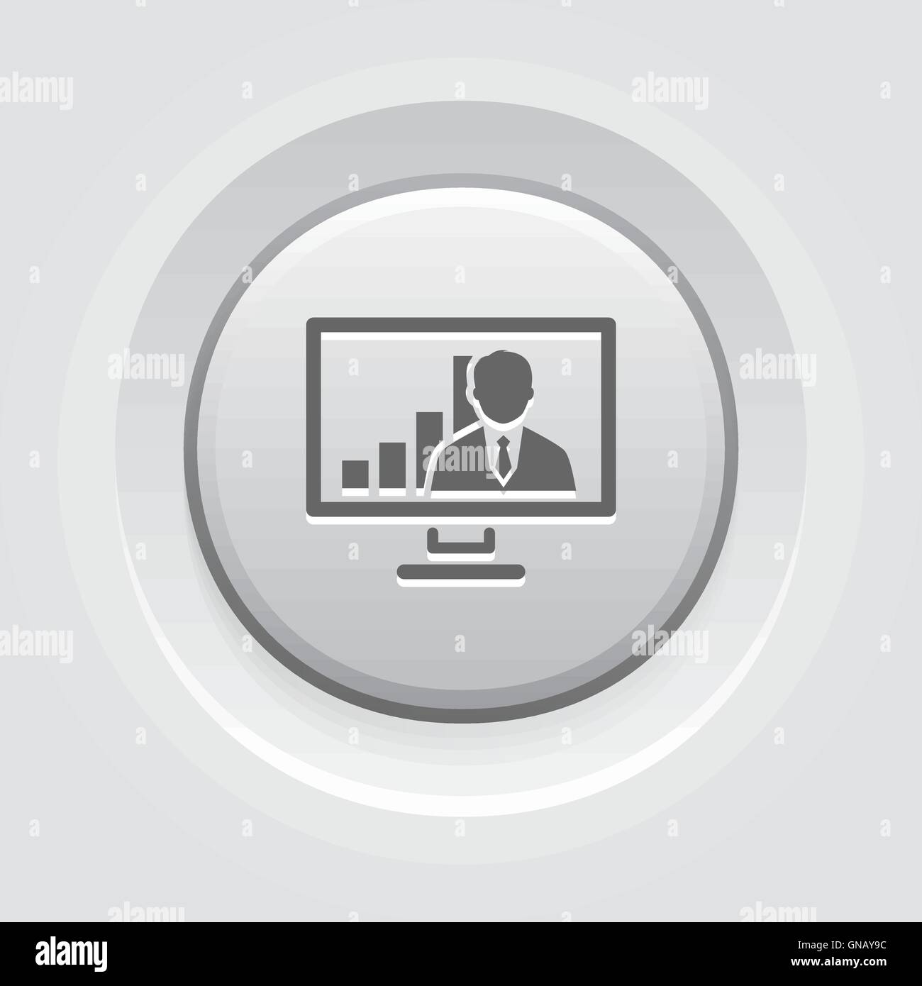 Video Conference Icon. Business Concept Stock Vector