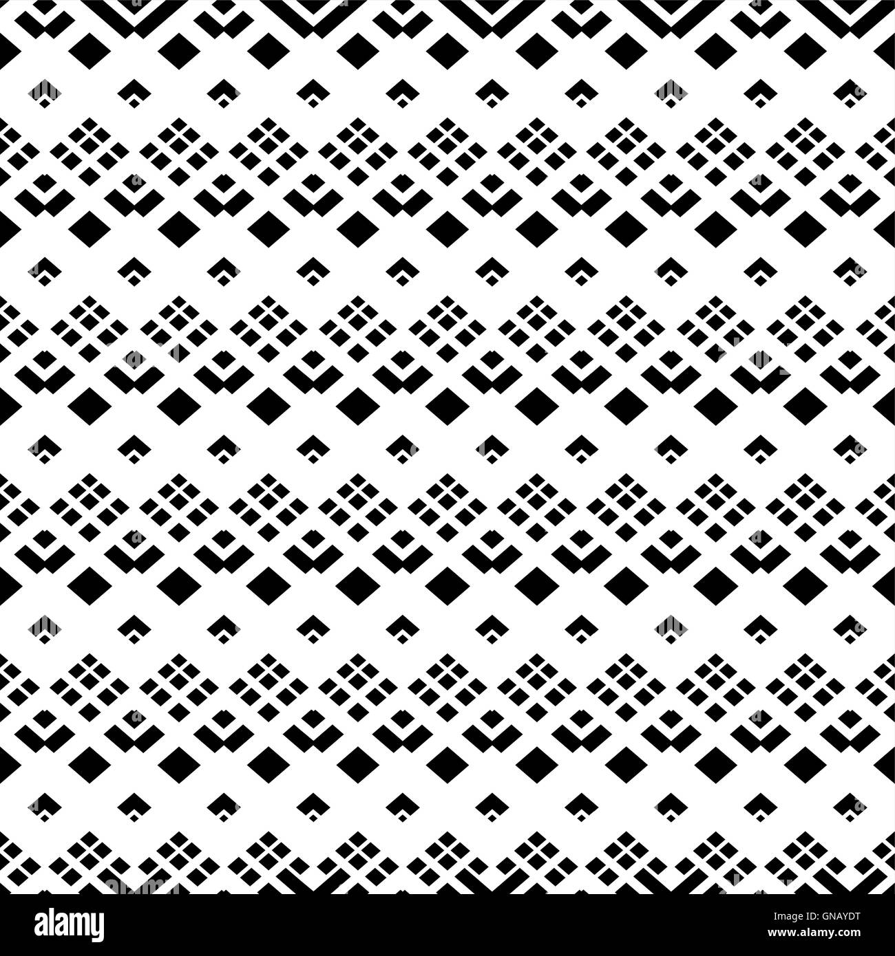 Geometric seamless pattern. Black and white Stock Vector