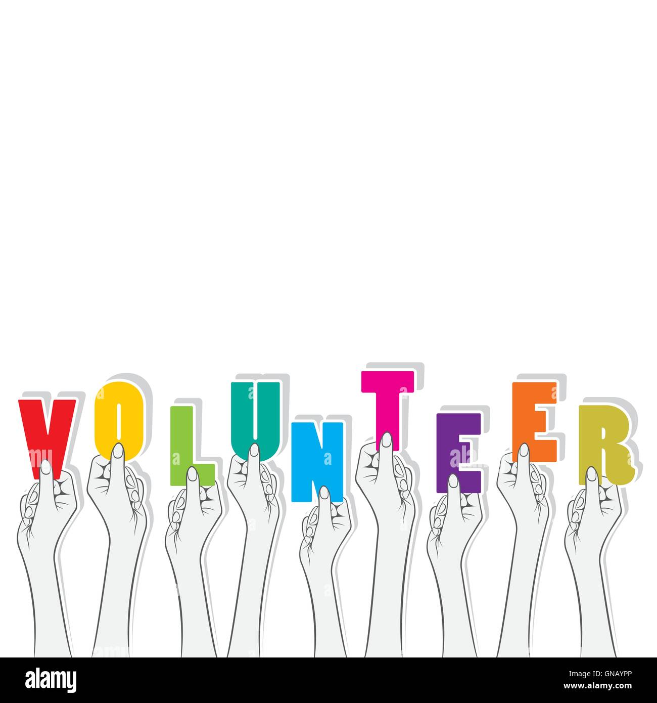 Volunteers Volunteer Stock Vector Images - Alamy