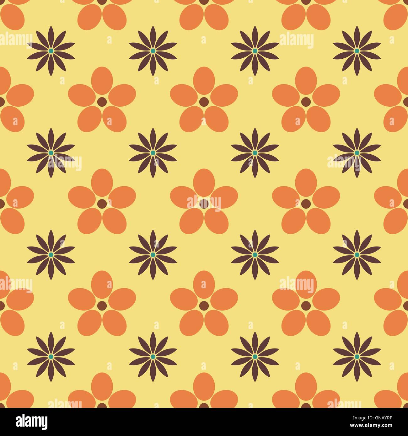 Floral seamless background, vector illustration Stock Vector Image ...
